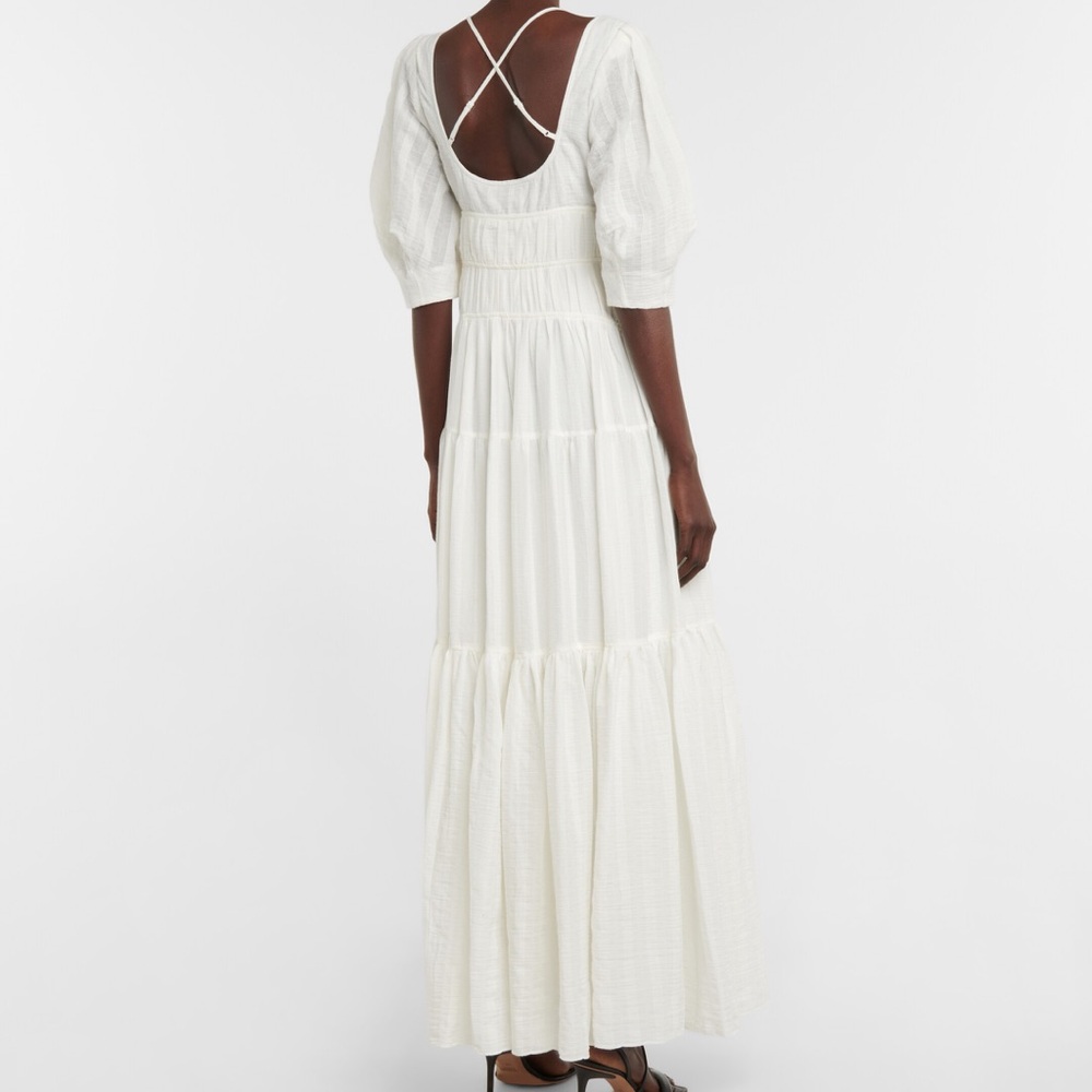 Jonathan Simkhai White Puff-Sleeve Maxi Dress - Picture 4 of 6